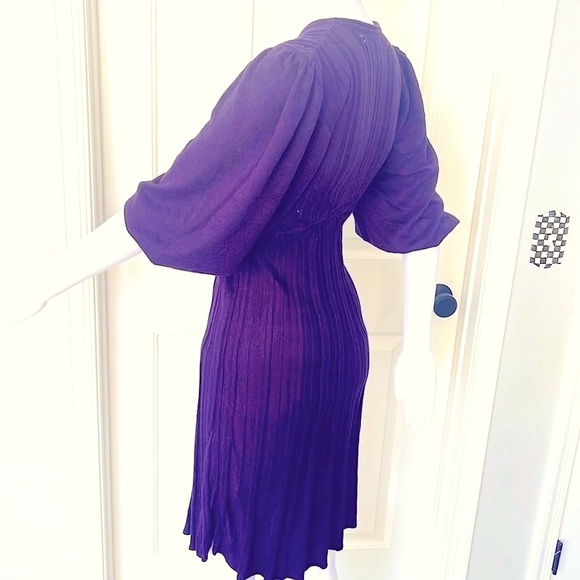 Excellent Condition Max Studio Purple Sweater Mini Dress-XS - Picture 2 of 10